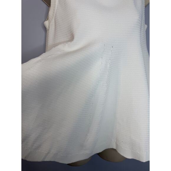 ALAIA Knitted Sleeveless Top Blouse Peplum Stretch Top White Women's 38 - 6 - Picture 4 of 11